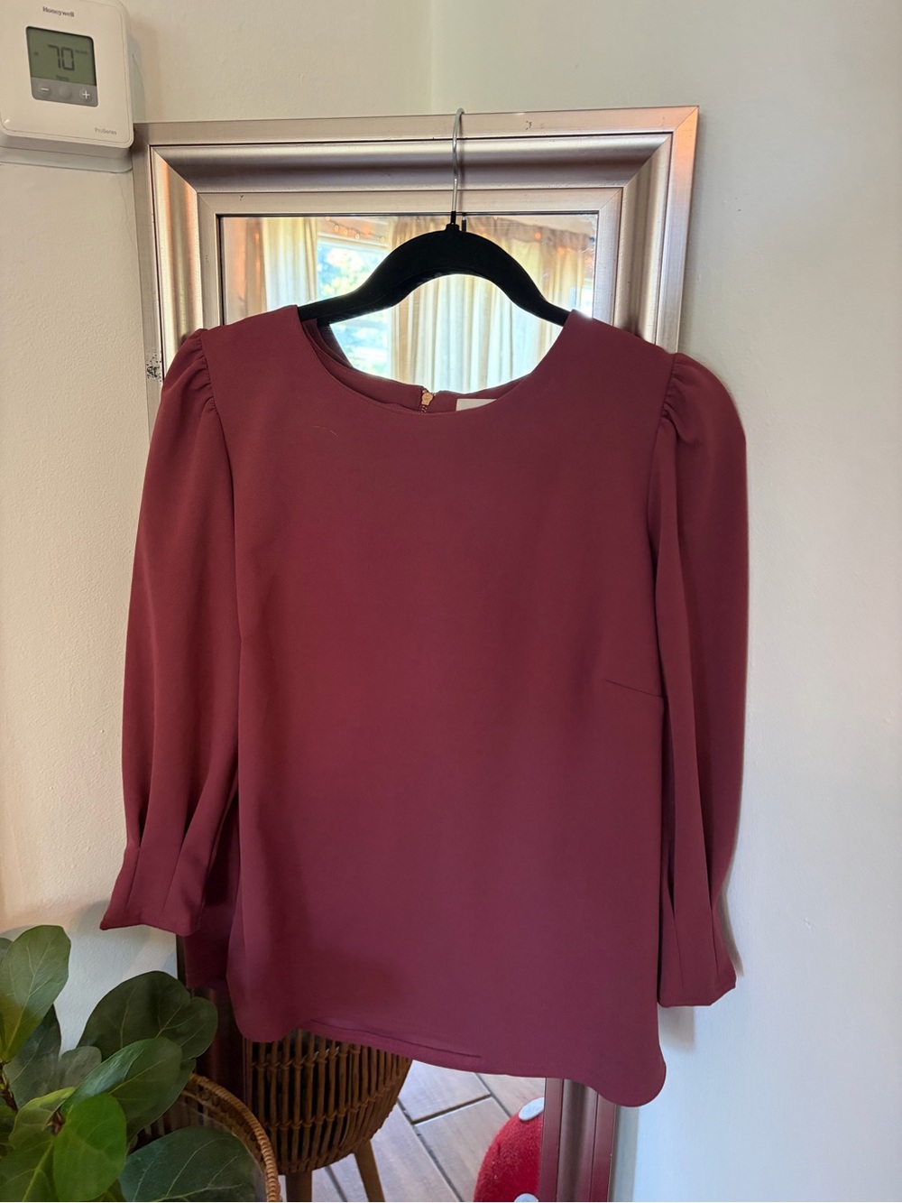 MELLODAY Women's Long Sleeve Round Neck Blouse